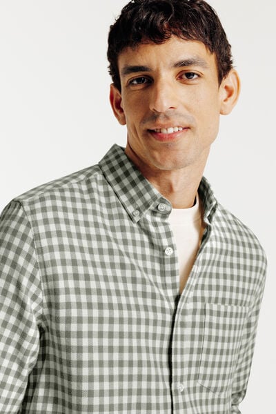 Chemise en coton flanelle à carreaux