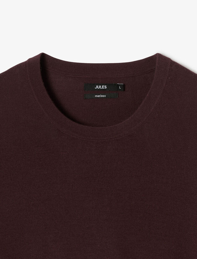 Trui ronde hals in merinos