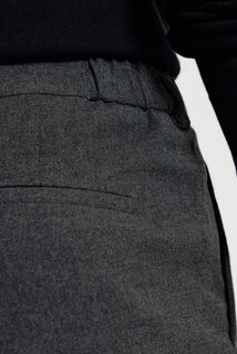 Pantalon large à plis flanelle