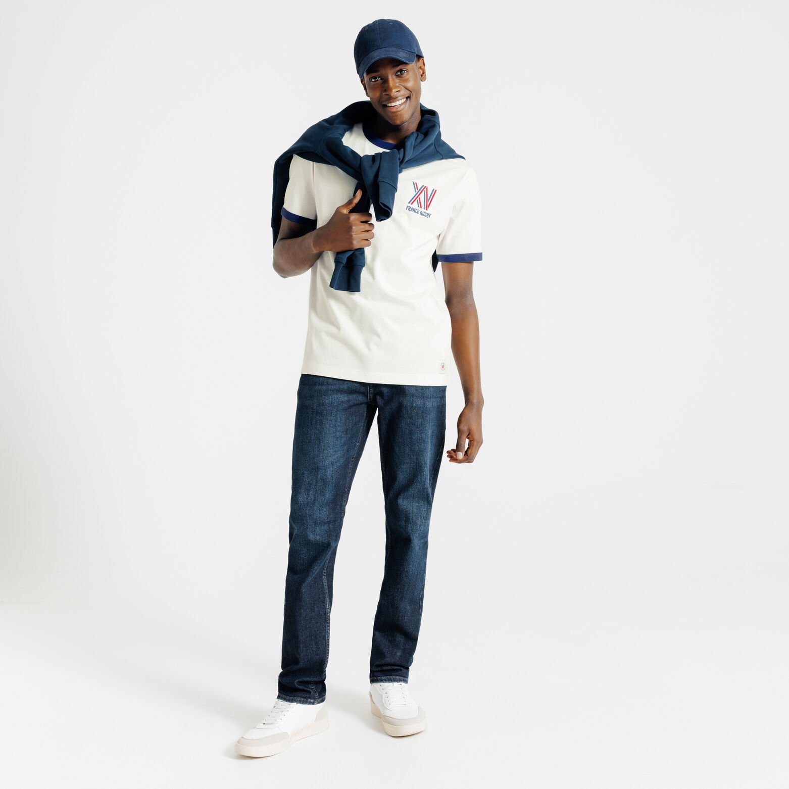 Tee shirt brod&eacute; poitrine licence France Rugby