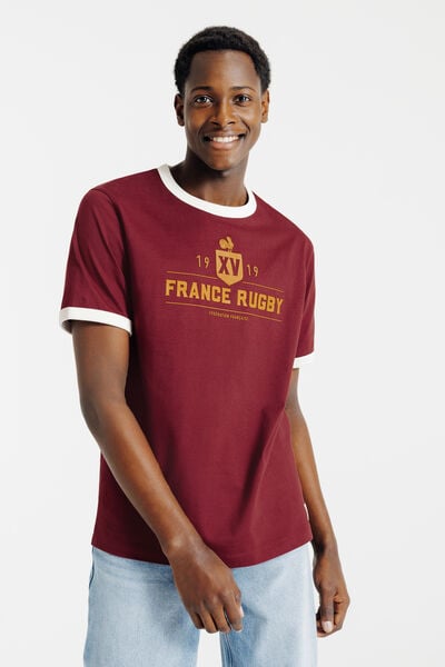 Tee shirt imprim&eacute; licence France Rugby
