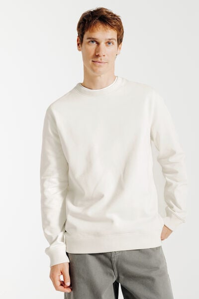 Sweat col rond molleton uni