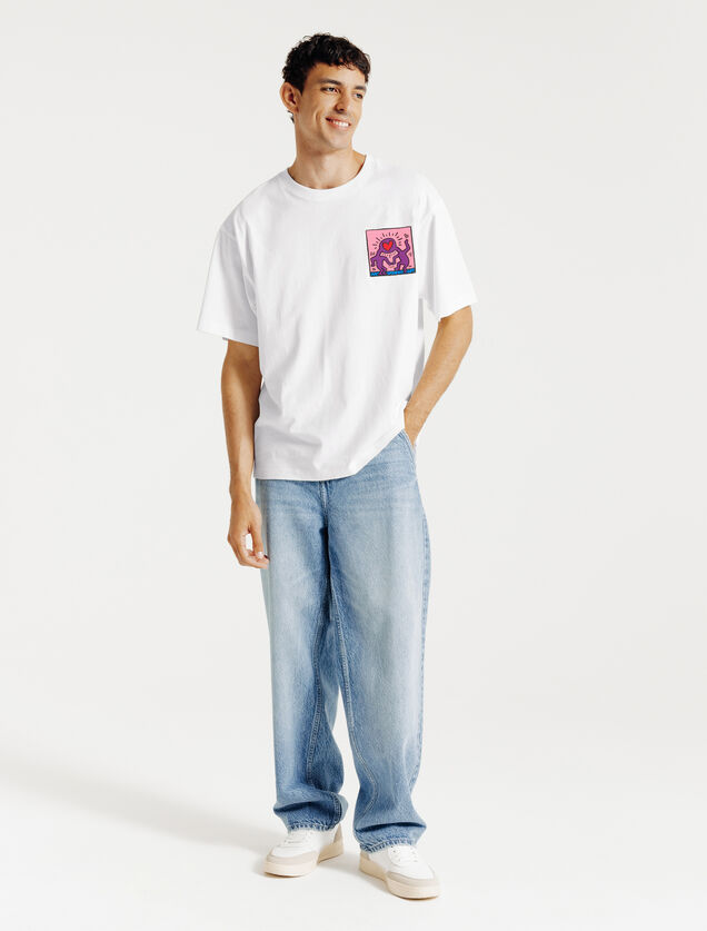 Tee shirt imprim&eacute; licence Keith Haring