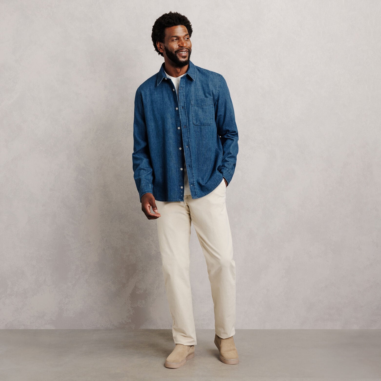 Chemise 100% coton chambray