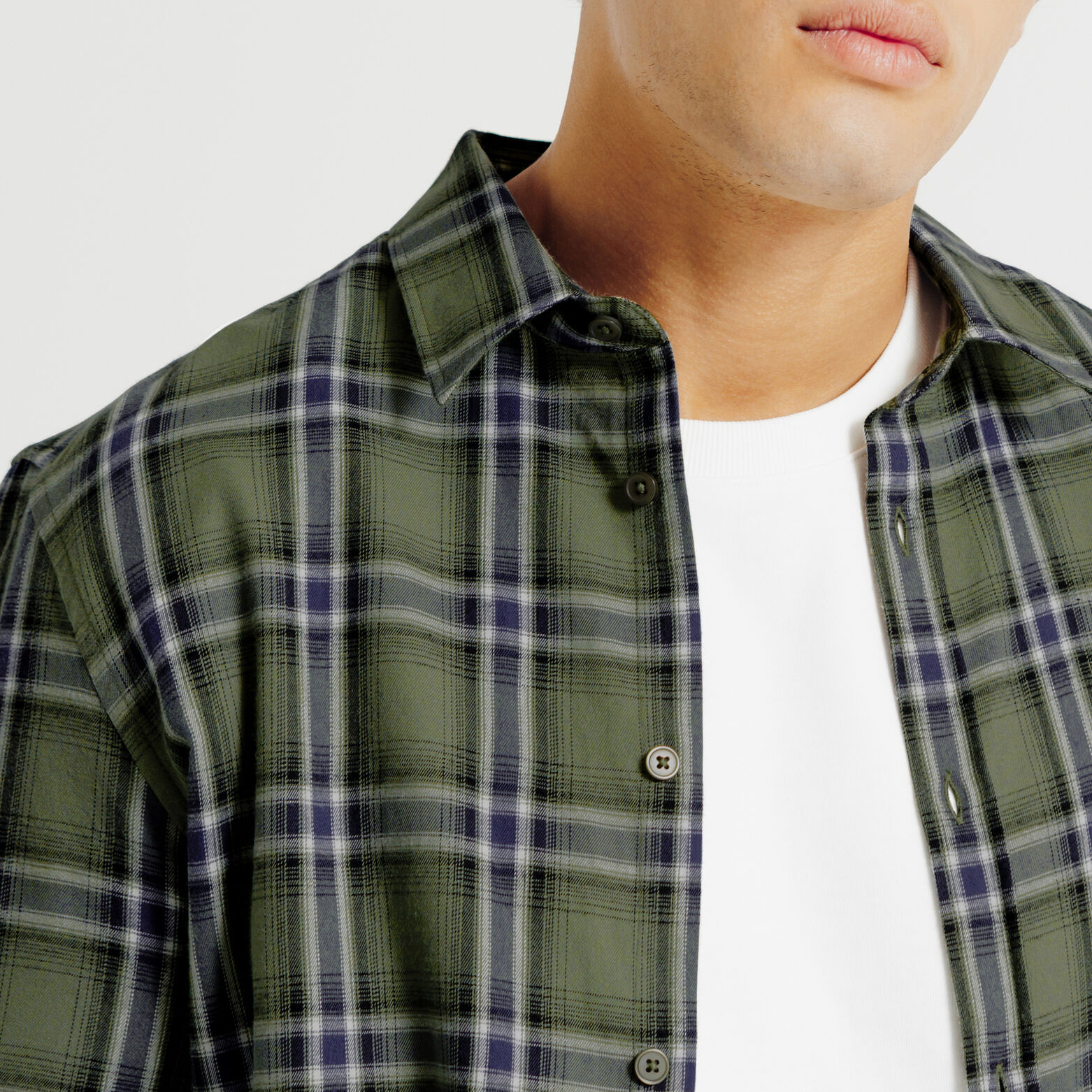 Chemise en coton flanelle à carreaux