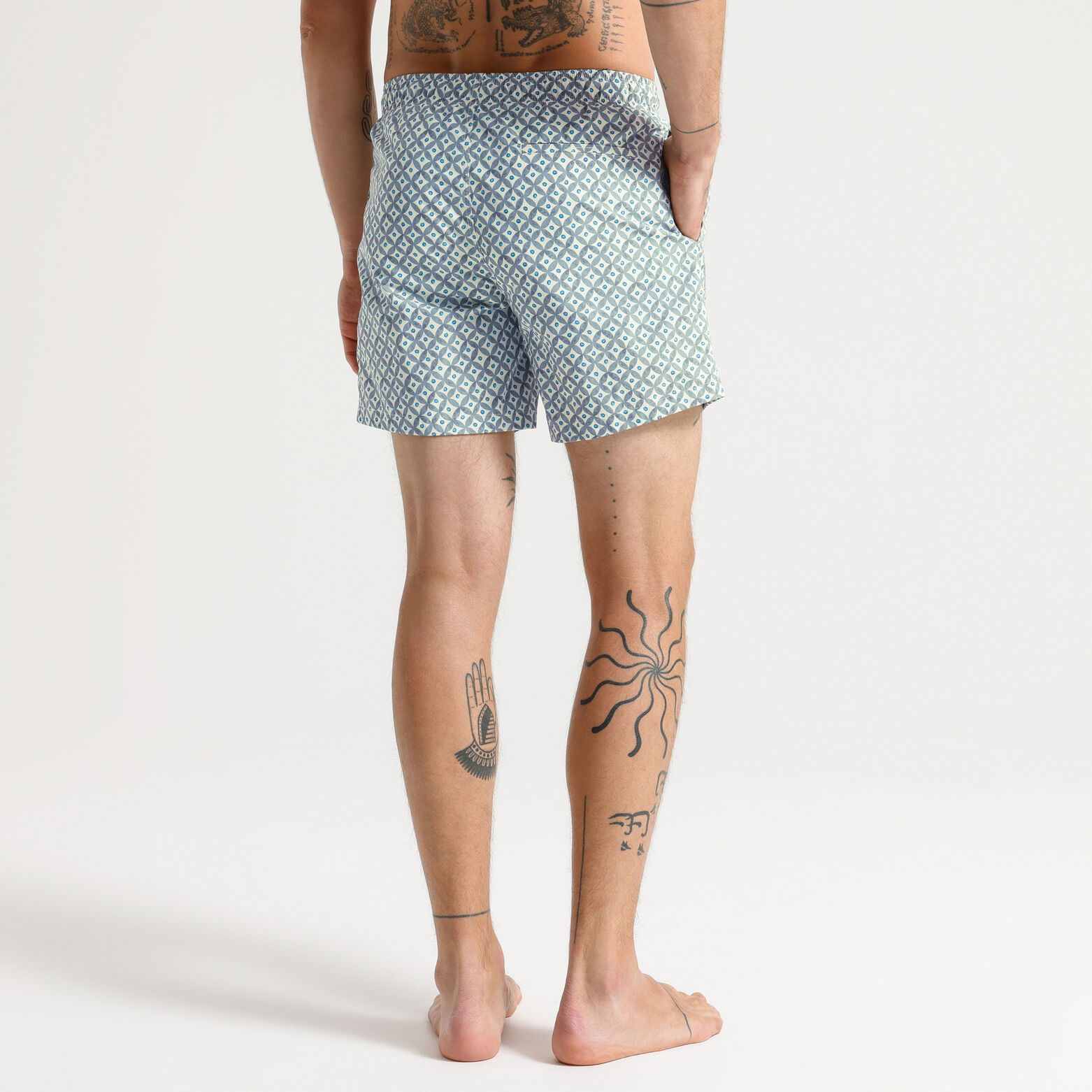 Zwemshort met geometrische print