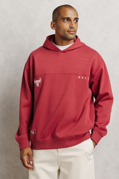 Sweat &agrave; capuche brod&eacute; Chicago Bulls licence NBA