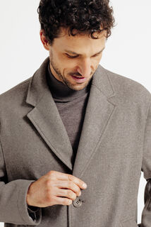 Manteau hiver long col tailleur