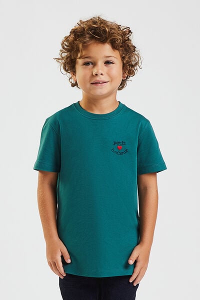 Kinder-T-shirt met borduursel op de borst 