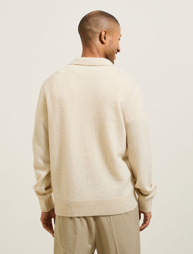 Polo en maille col resort