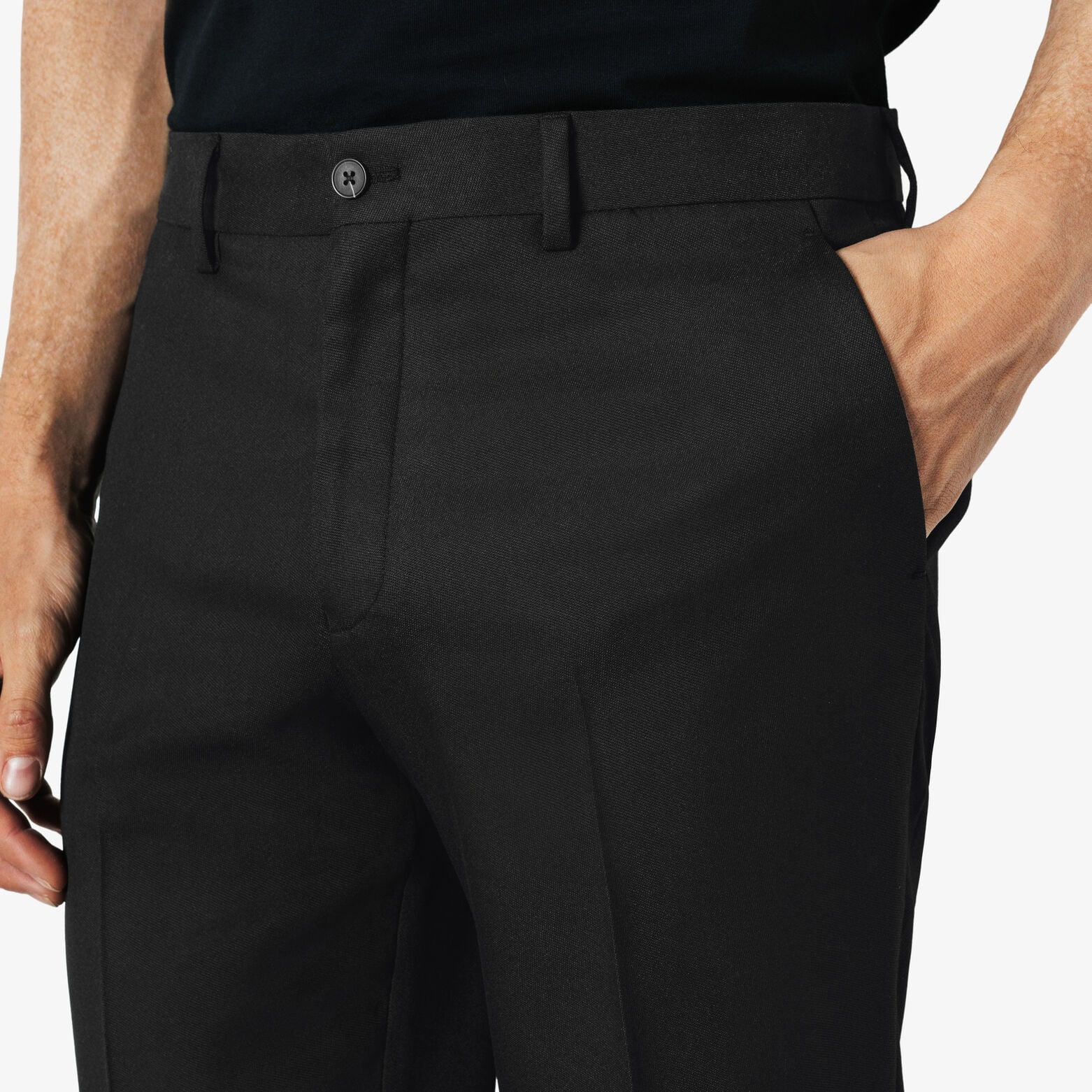Slim fit effen kostuumbroek  