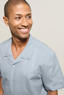 Chemisette en coton mati&egrave;re textur&eacute;e