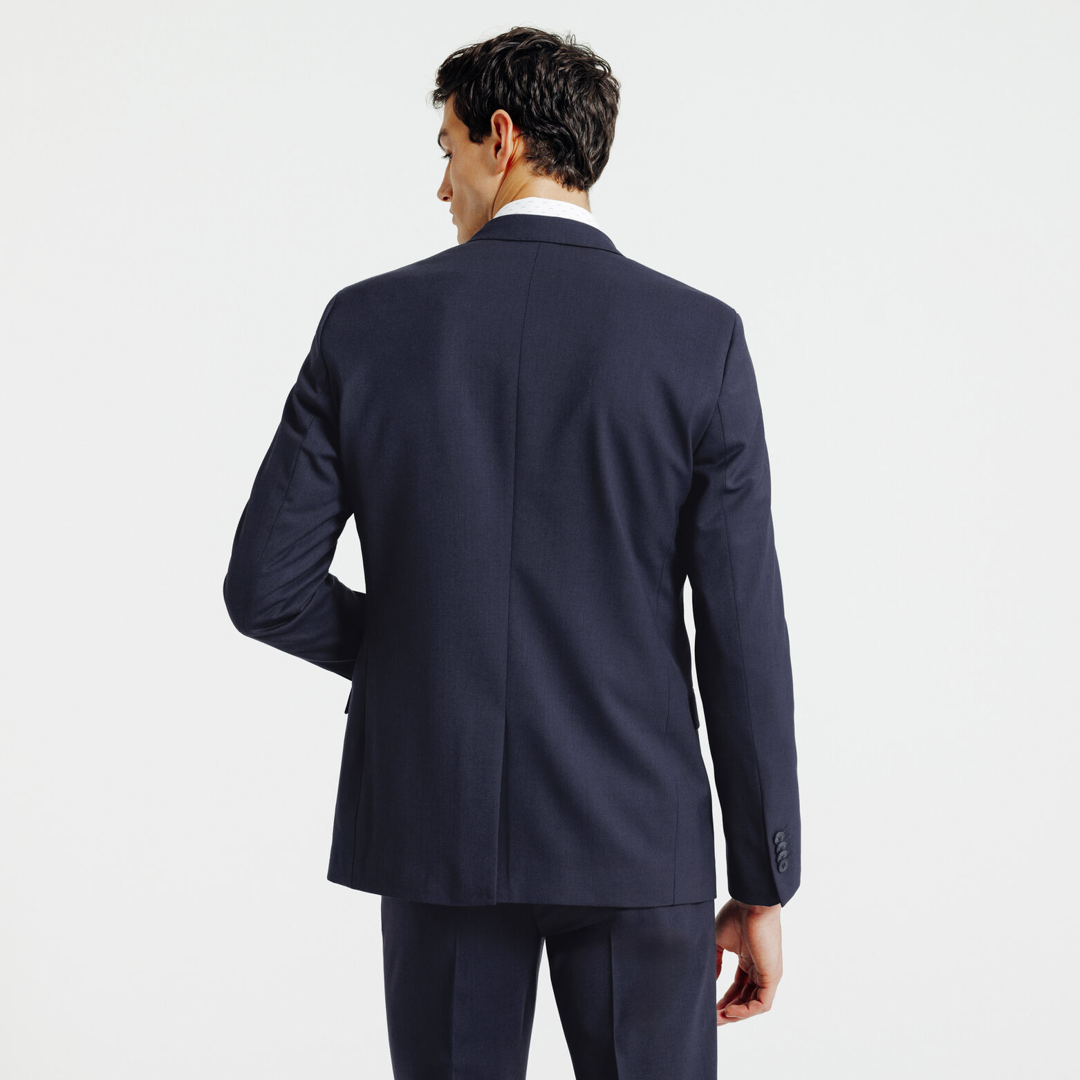 Het pakket slim bi-stretch kostuum - Donkerblauw