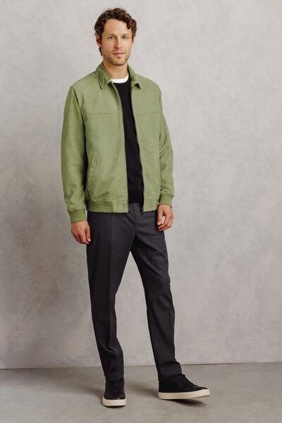 Blouson 100% cuir col chemise