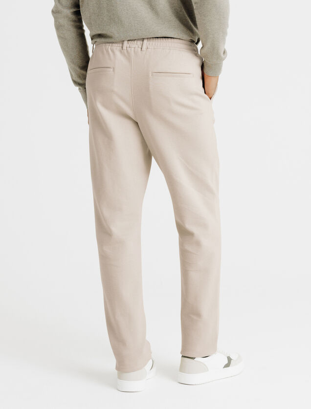 Tapered fit chinobroek in tricot