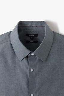 Strijkvrij regular fit hemd in katoen