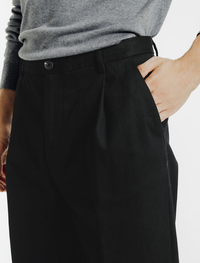 Pantalon chino loose &agrave; plis