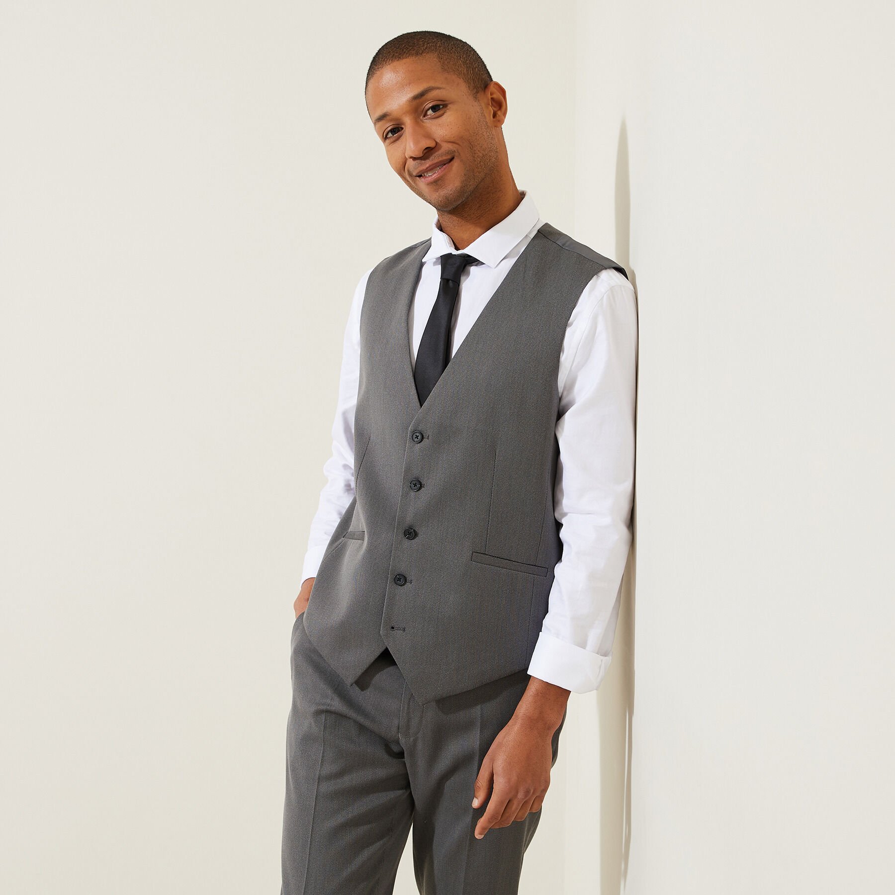 Gilet de costume uni slim