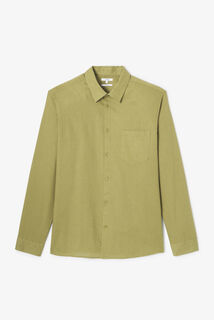 Chemise en coton lin unie