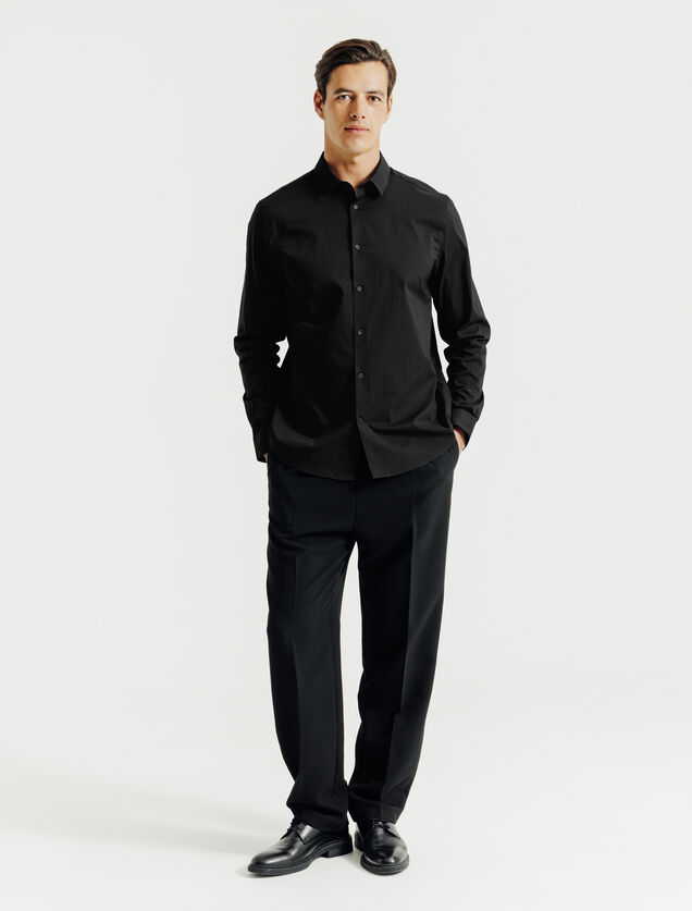 Chemise regular unie coton