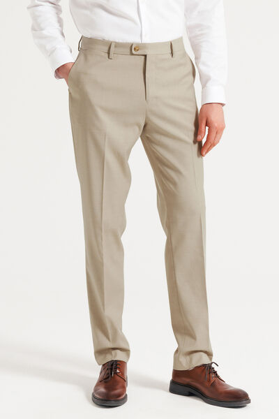 Pantalon de costume confort tissage twill