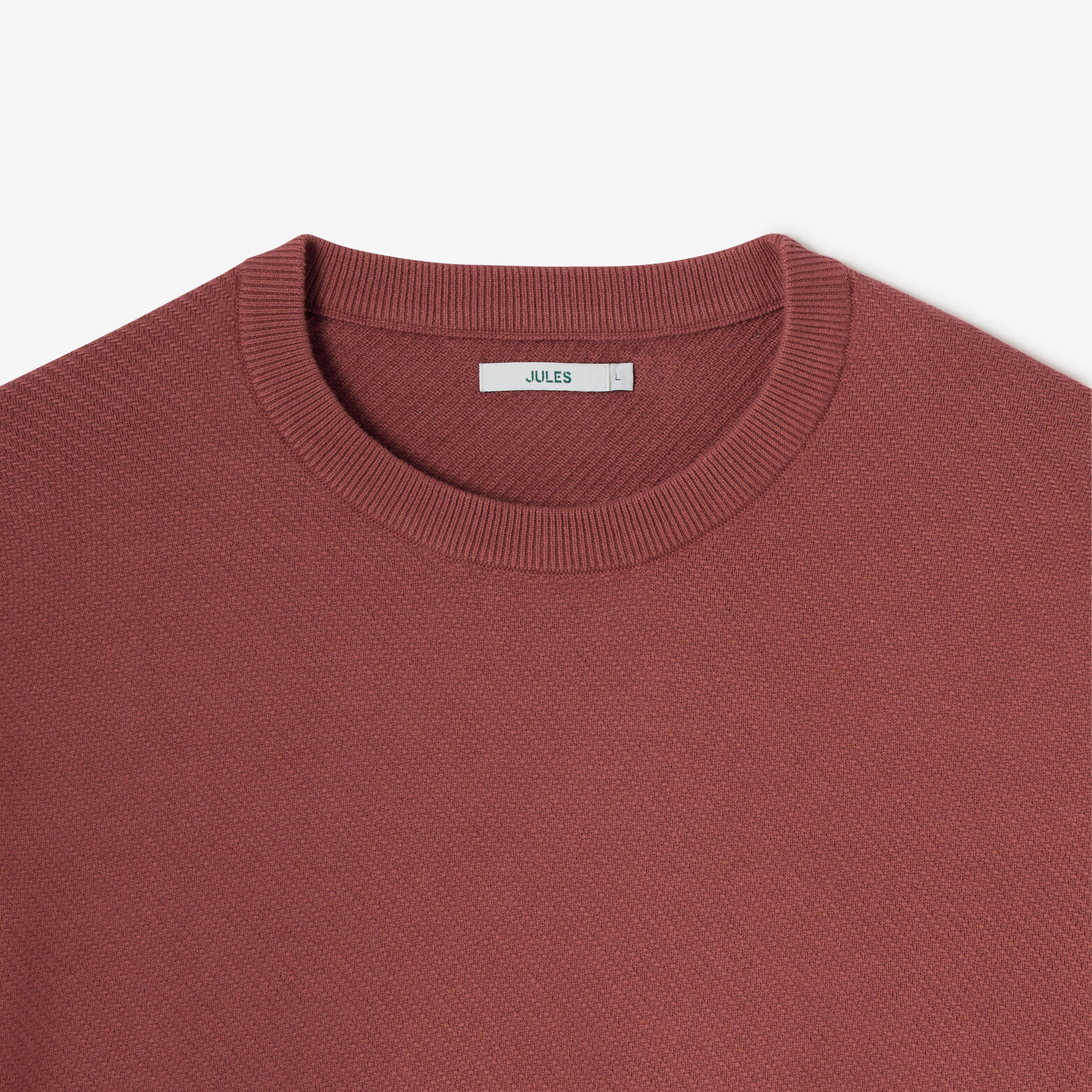 Pull col rond jeux de points fantaisie