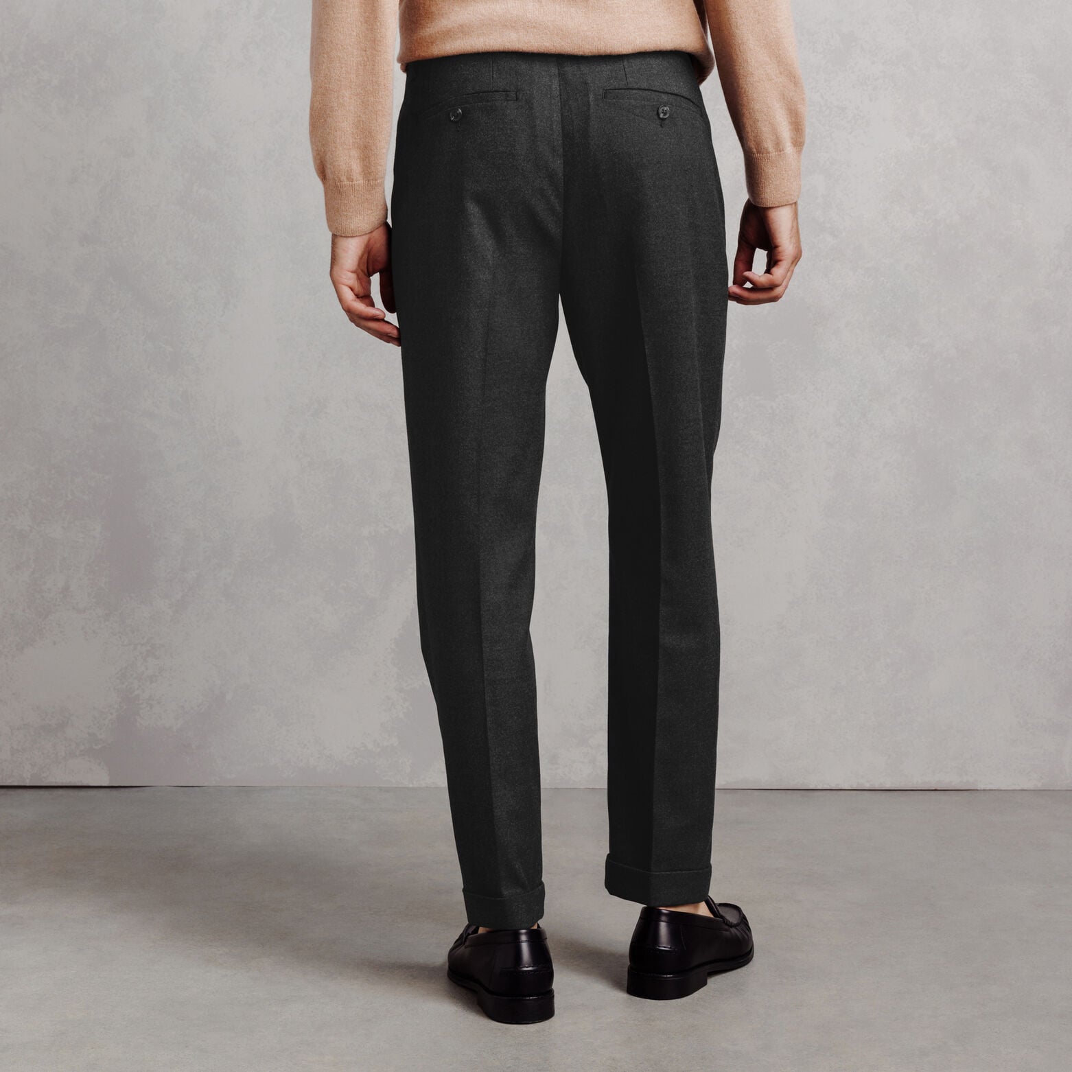 Pantalon tapered flanelle