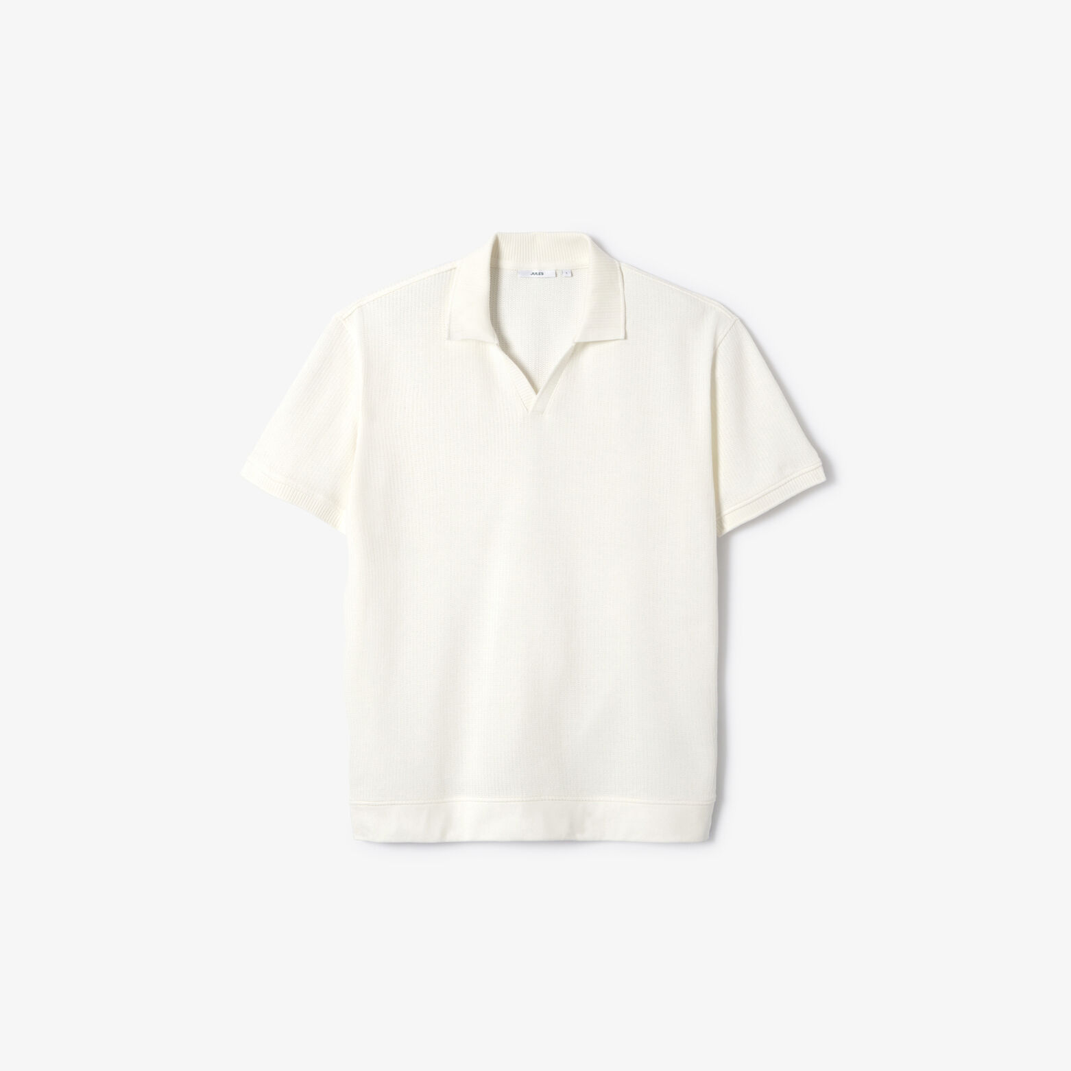 Polo korte mouwen met resortkraag in ribstof