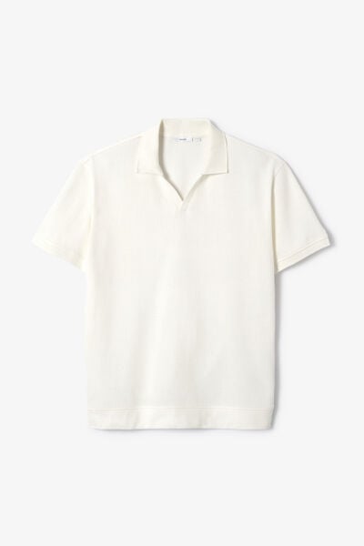 Polo korte mouwen met resortkraag in ribstof