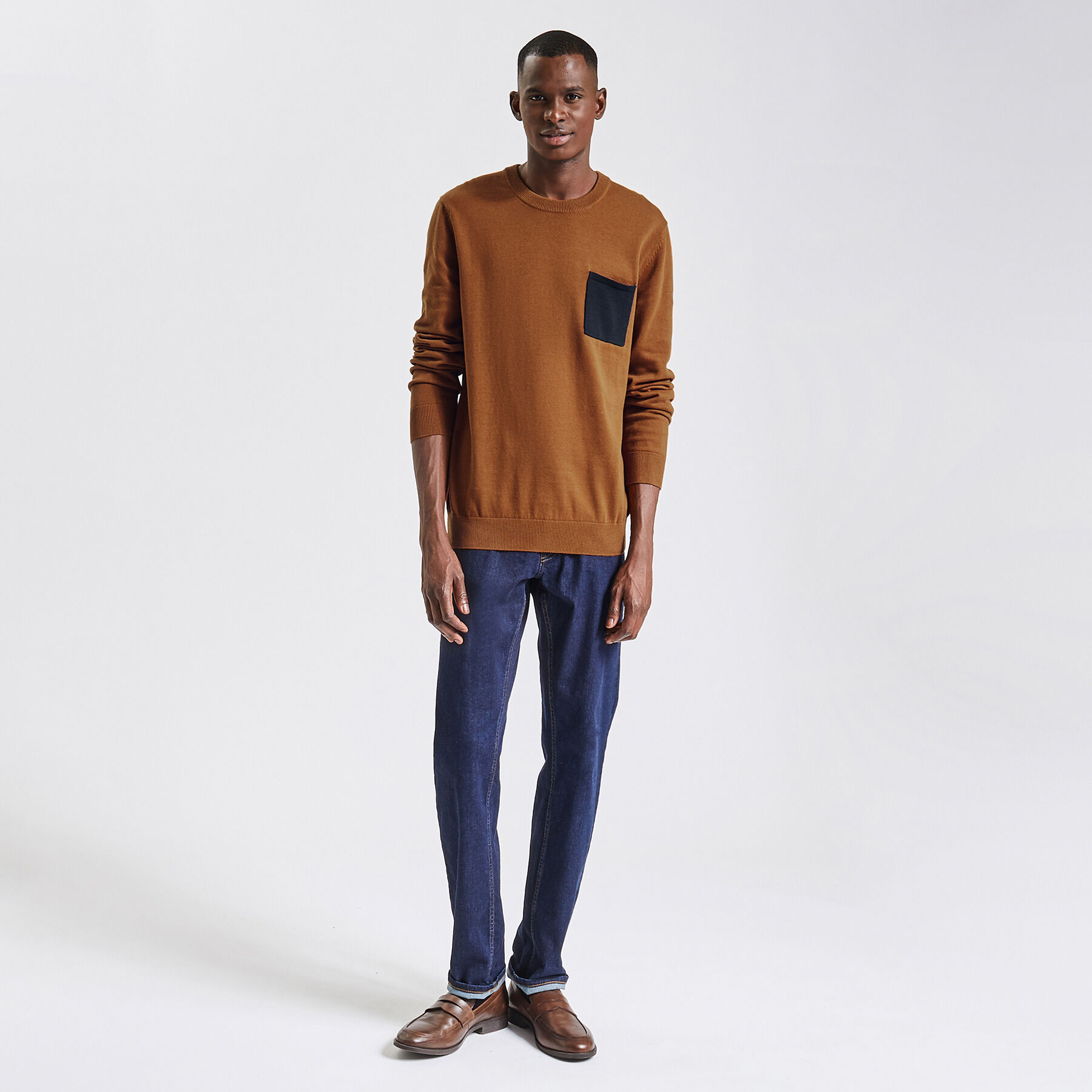 Pull Homme Jules - Coton - Taille M - Bleu Nuit - Comme Neuf