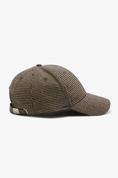 Casquette motif pied-de-poule