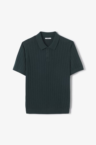 Polo en maille manches courtes jeux de points
