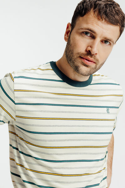 Tee shirt ray&eacute; contrast&eacute;