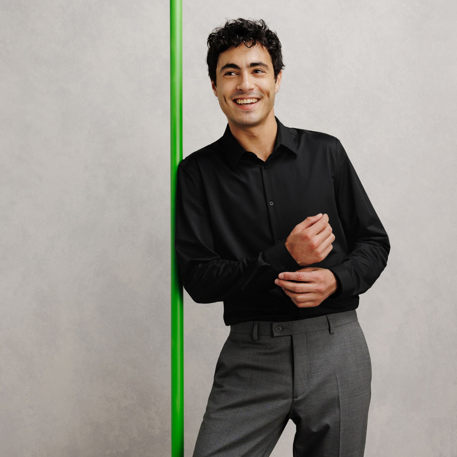 Slim fit effen hemd