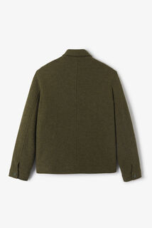 Blouson en laine col chemise