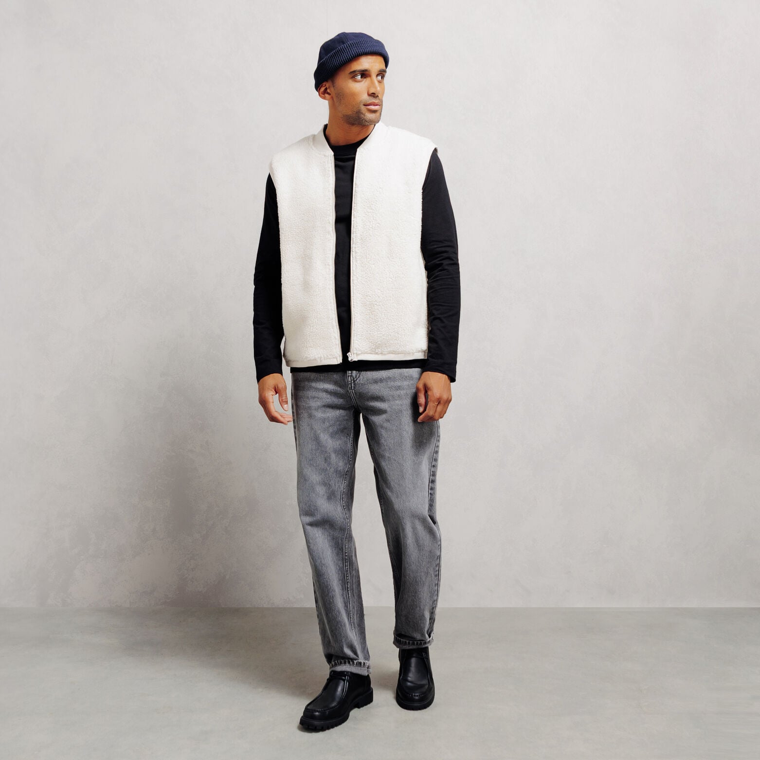 Slim basic T-shirt met ronde hals