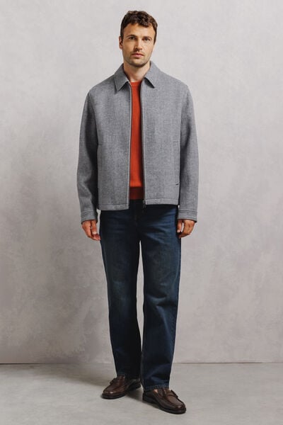 Pull col rond 100% coton point fantaisie