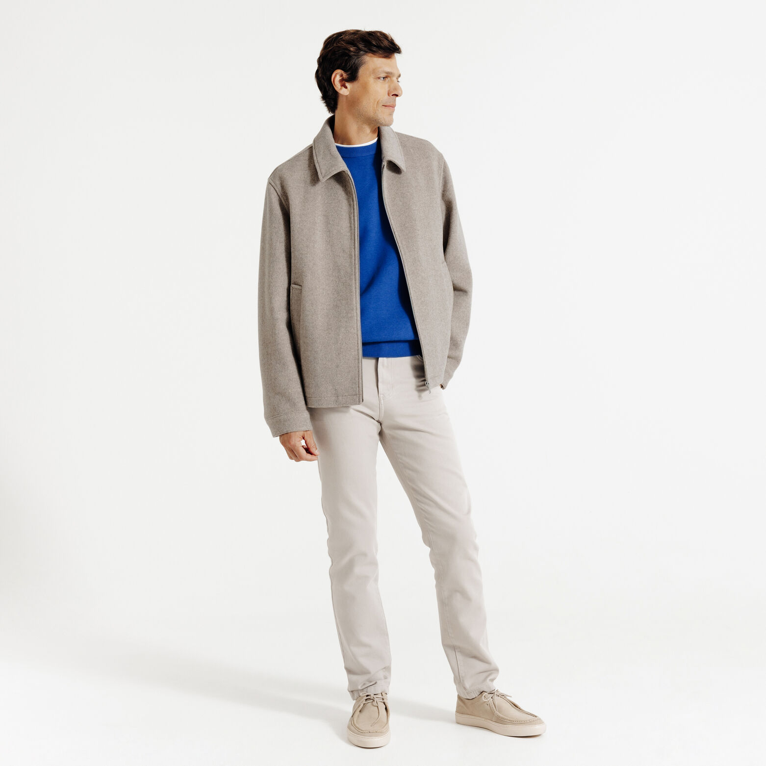 Jack met hemdskraag en rits