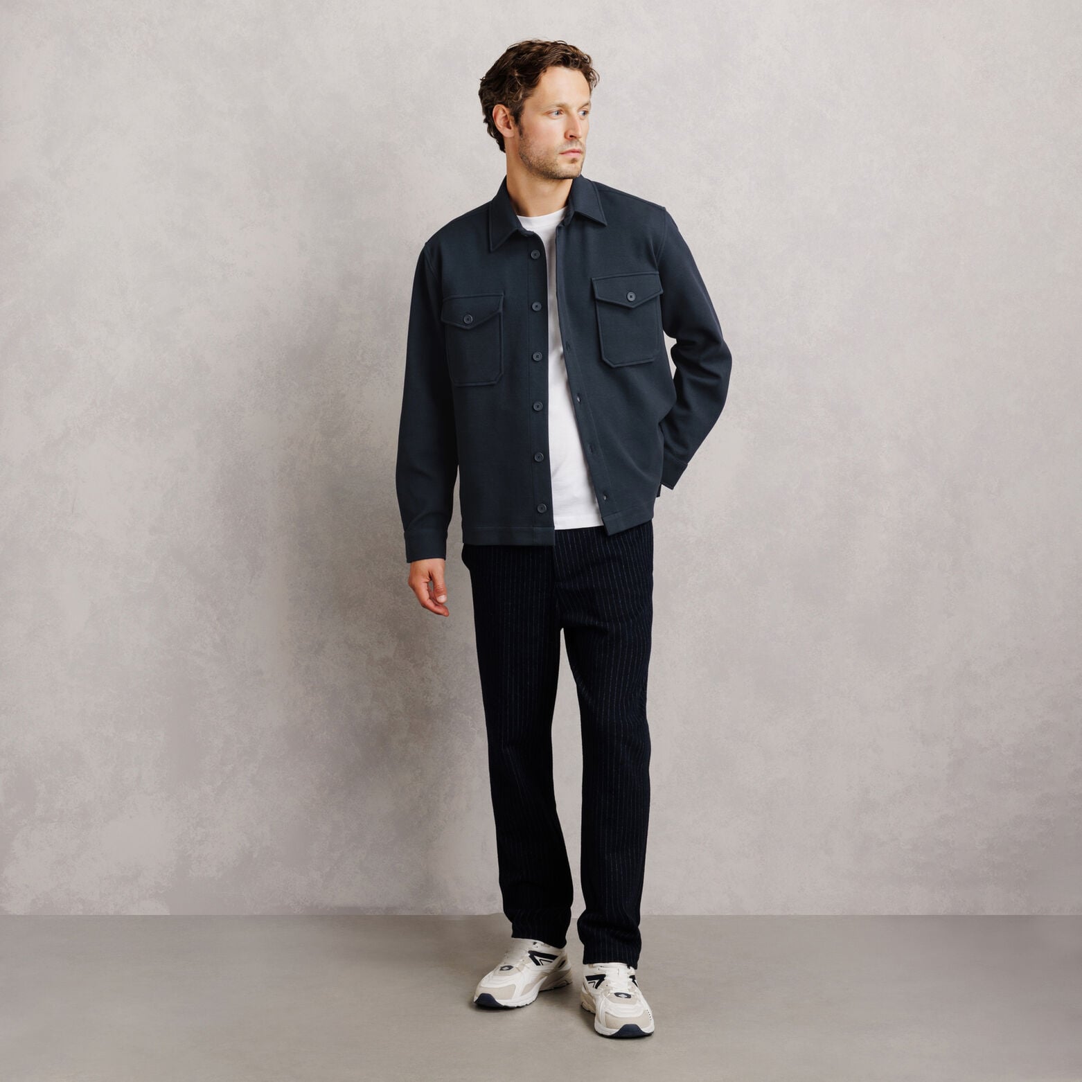 Surchemise twill col fran&ccedil;ais