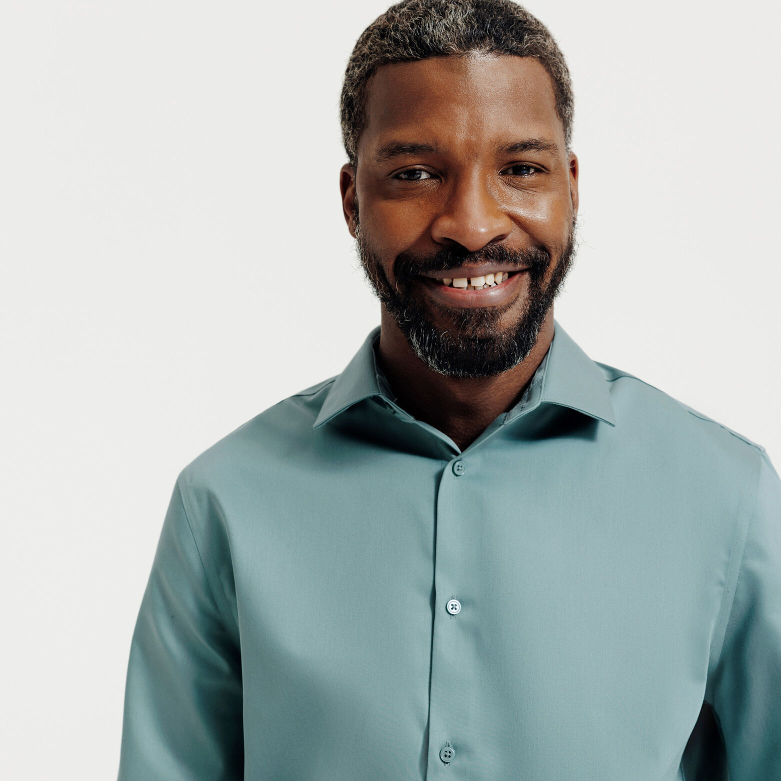 Slim effen strijkvrij hemd in katoen