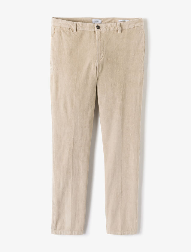 Straight fit chinobroek in fluweel