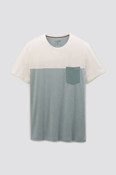 Colorblock T-shirt met zak