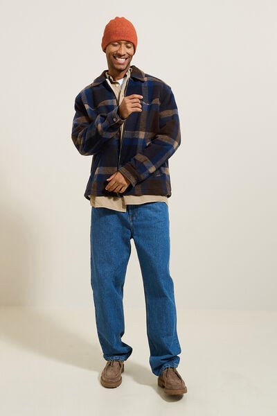 Surchemise à carreaux doublée en sherpa