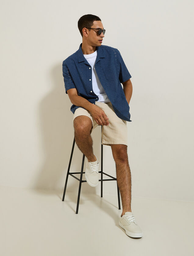 Chemisette en coton broderie anglaise