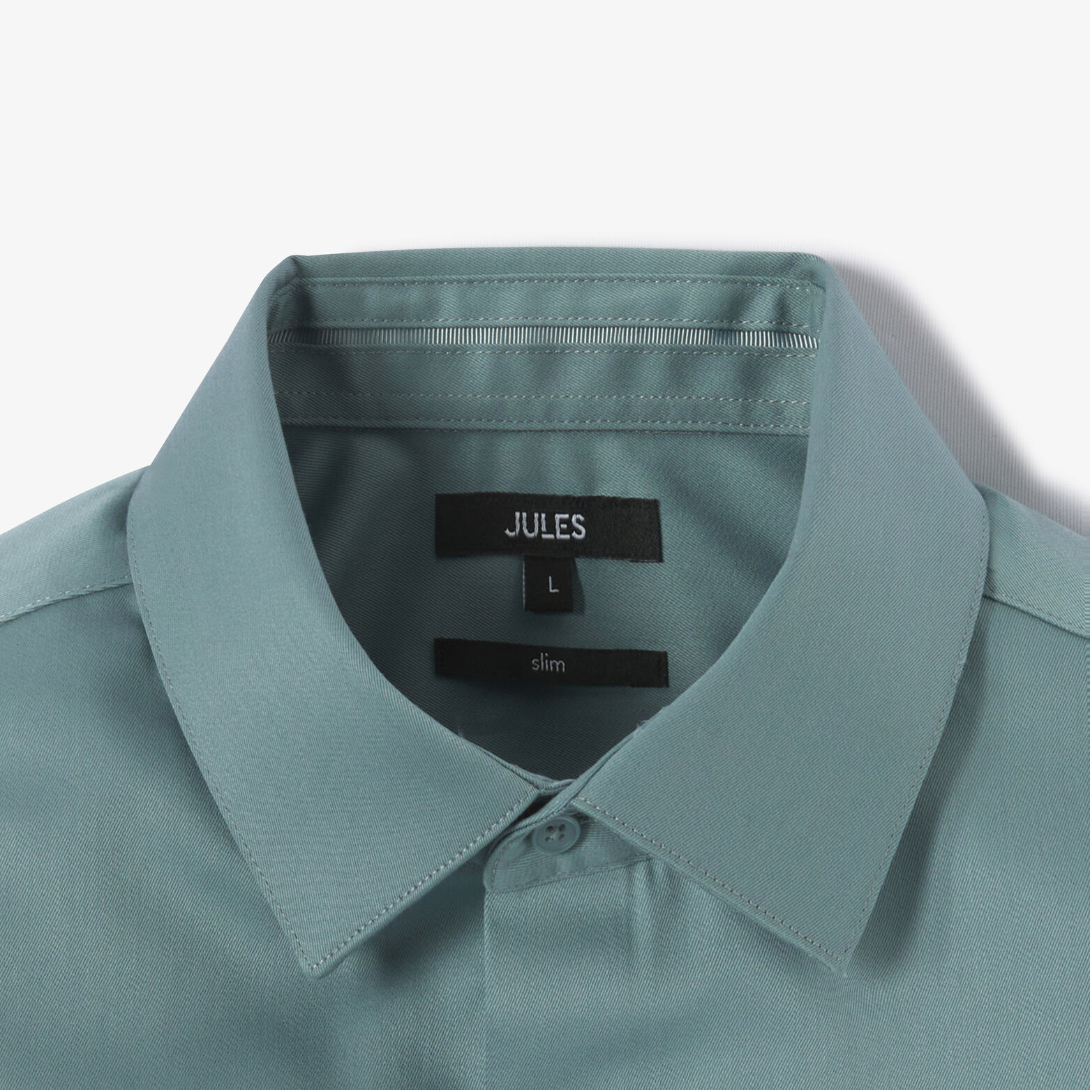 Slim effen strijkvrij hemd in katoen