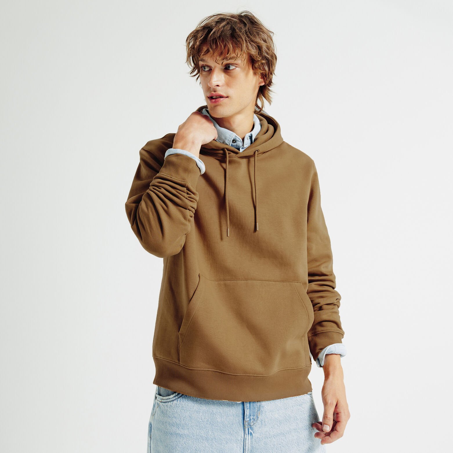 Sweat à capuche uni