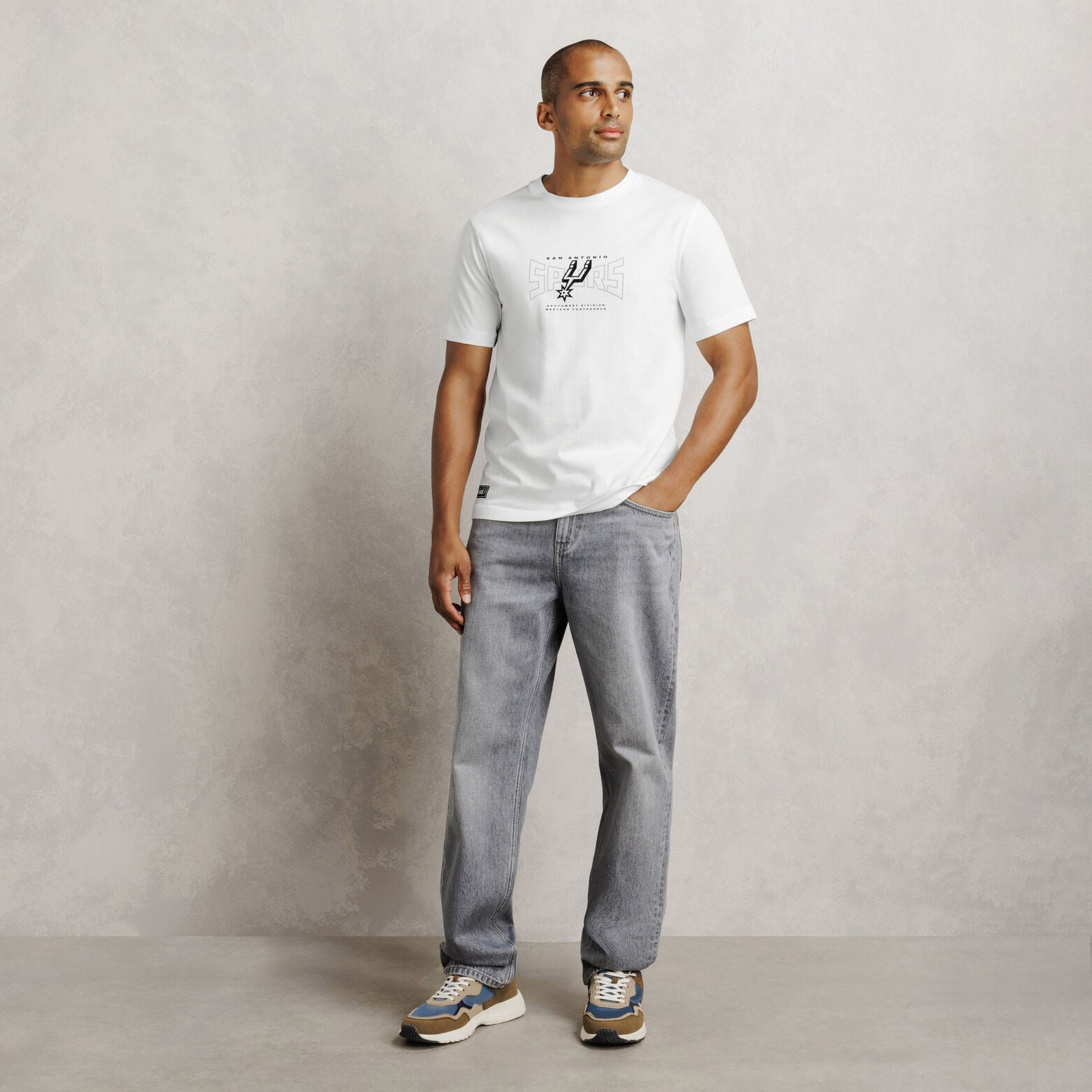 T-shirt met opdruk San Antonio Spurs NBA-licentie