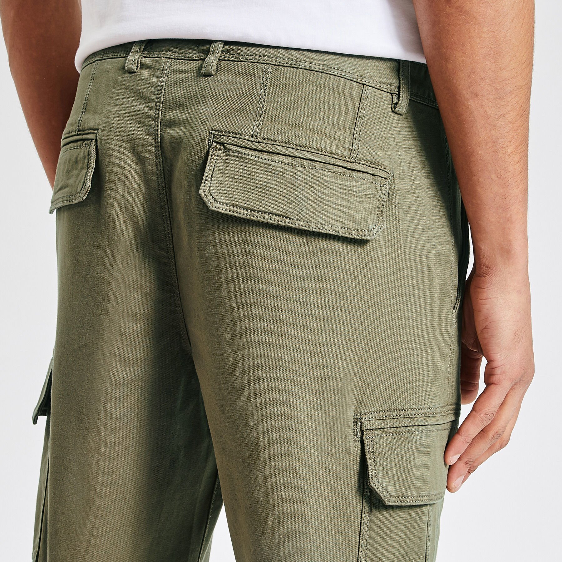 Pantacourt forme cargo Vert kaki Jules