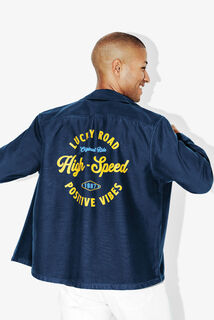 Overhemd in katoen met print