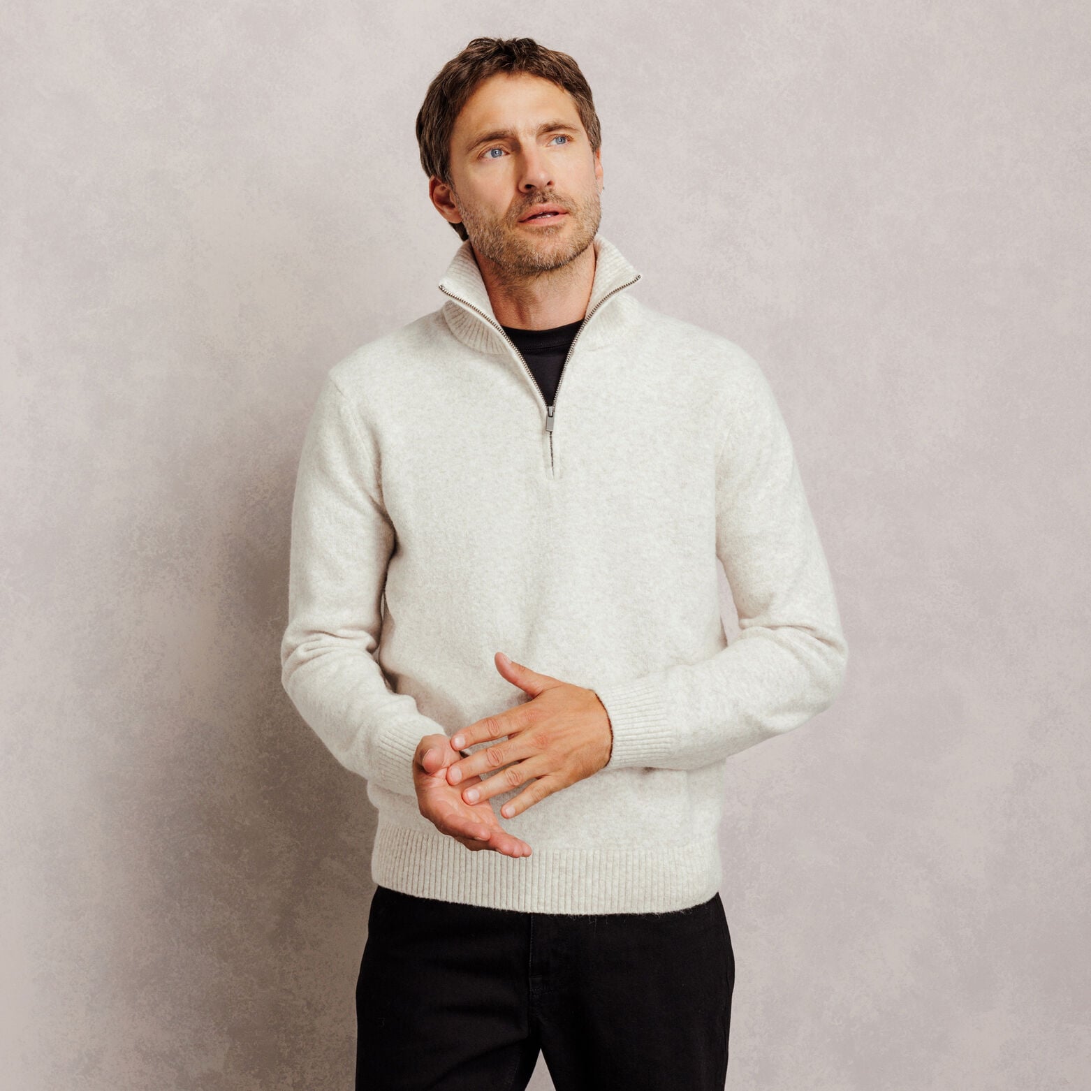 Pull col camionneur mousseux